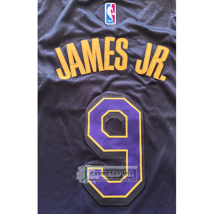 Camiseta Los Angeles Lakers James JR. NO 9 Ciudad 2024-25 Violeta